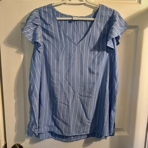 Old Navy Women’s Striped Flutter Sleeve Blouse Size Medium